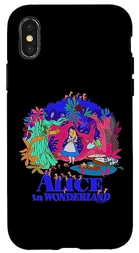 Coque iPhone X Disney Alice Wonderland étui coloré nostalgie