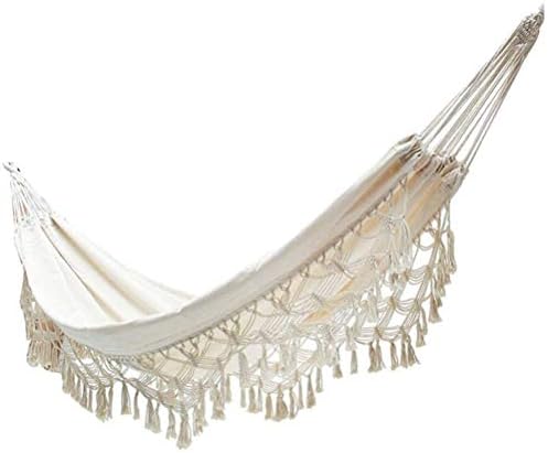 Amazon.com: Hamaca de macramé con flecos N A Hamaca para jardín, camping,  aire libre, jardín, viajes, carga máxima de 551.2 lbs : Patio, Césped y  Jardín