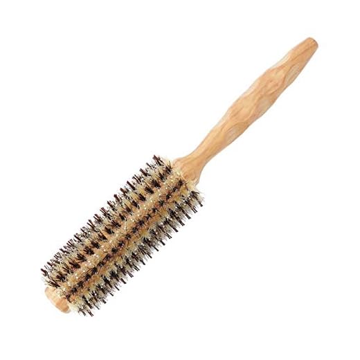 Borste som lossnar Boar Bristle Cylindrisk kam, liten rund hårborste, 1,5 tum styling kam, kort och medelhår och lockigt hår Hårkam (Color : C)