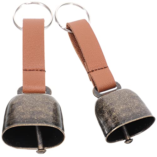 Kisangel 2pcs Bear Bell Whistle Loud Emergency Bell for Hiking Biking and Climbing Outdoor Safety Accessory for Bear and Wildlife Awareness