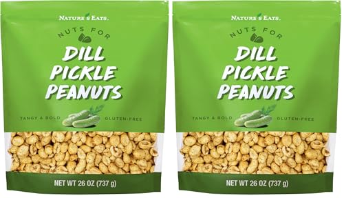 Nature’s Eats Dill Pickle Peanuts 26 Oz - Tangy Dill Pickle Flavor - Crunchy Seasoned Peanuts - Savory Snack Nuts - Value Size 26 Oz - Party Ready Snack Pantry Staple, (Pack of 2) image 5