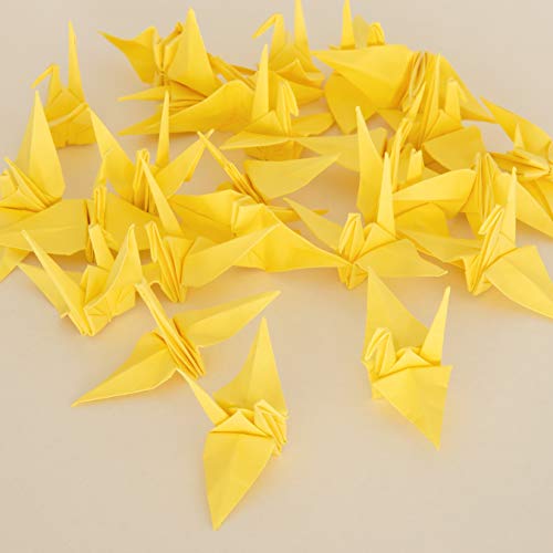 Goh Origami Kranich Lot De 25 Pellicules Pliées Avec Fil De Nylon Fin Et Aiguille 7 Cm