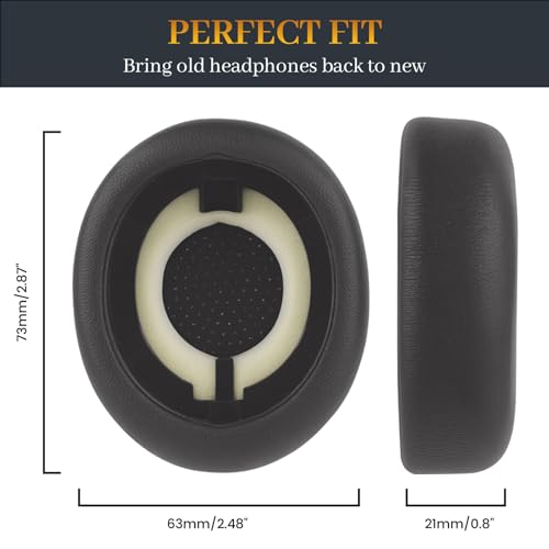 Repuestos Almohadillas para Orejas Evolve2 65 Compatibles con Jabra Evolve2 65/65MS/65UC, Evolve2 40/40MS/40UC, Elite 45h Auriculares Inalámbricos (Negro) miniatura 5