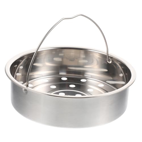 Gatuida Cesta de Vapor de Acero Inoxidable Resistente y Duradera Cesta para Olla Arrocera Orificios Grandes para Cocción al Vapor Rápida Cocina Doméstica