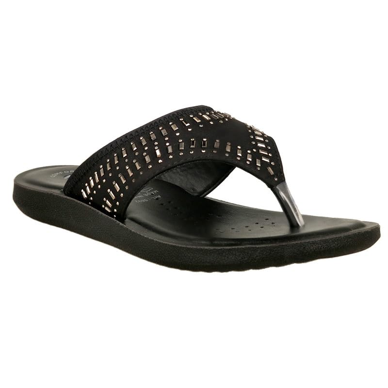 Feather Touch Slippers for Women| Extra Soft Memory Foam Footbed |Embellished Designer Upper | Anti SKid & Lightweight Slip-On Flats for Girls | Ideal for Everyday Wear-image-19