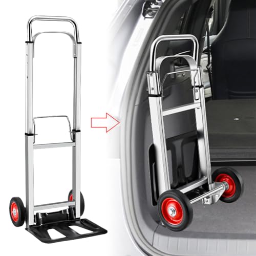 Carretilla plegable con mango telescópico y ruedas de goma miniatura 5
