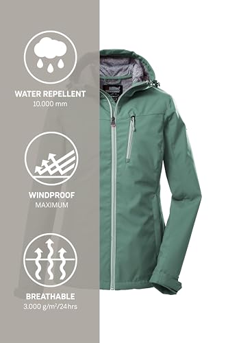 Killtec Damen Softshelljacke/Outdoorjacke mit Kapuze KOS 89 WMN SFTSHLL JCKT; pistazie, 46, 39138-000