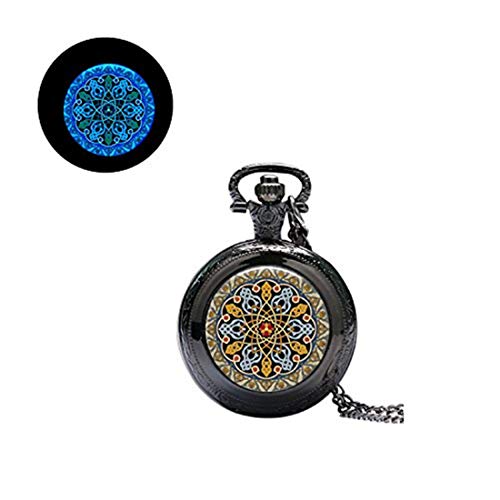 Laco/1925 Glowlala@Glowing Celtic Pocket Watch Jewelry Glow in The Dark Celtic Watch Pendant Glass Glowing Pendant Necklace Celtic Decoration (2)