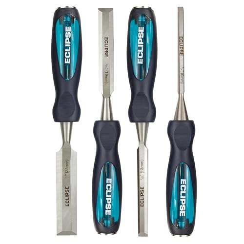 Eclipse Professional Tools TT-BEWC4BCE Set de 4 formones de carpintero con mango pasante (1/4, 1/2, 3/4, 1)