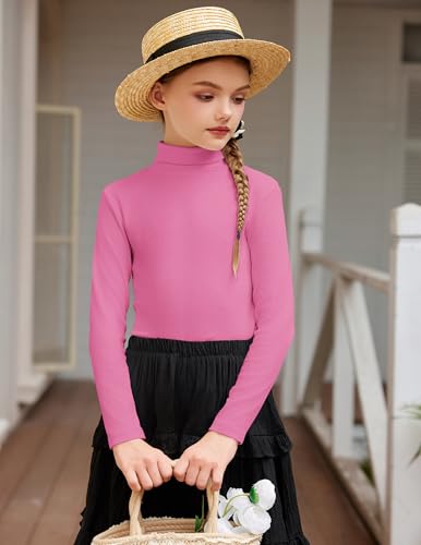 Arshiner Girls Turtleneck Sweater Kids Casual Long Sleeve Knit Pullover Tops2