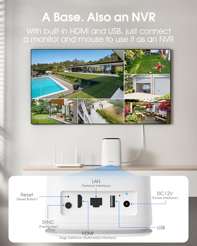 Image of ARCCTV Solar Security Camera Outdoor Wireless with NVR Base Station | 2.5K 4MP HD, 6 Cam Kit, TV Monitor Compatibility, Color Night Vision, 2-Way Audio, Motion Detection, No Monthly Fee, 32GB