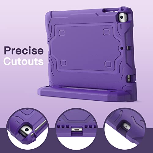 Coque iPad 9.7 Pouces Enfant Protection Écran Violette Support - 5