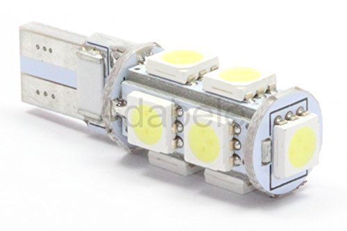 2pcs Universal White Canbus Error Free T10 9-SMD LED Car Light Bulb Replacement For W5W, 147, 152, 158, 159, 168, 184, 193, 194, 2825 L8
