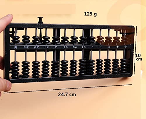 Image of 1 Piece Abacus 13 Digits, Chinese Vintage, Wooden, for Arithmetic Mathematic Education, black
