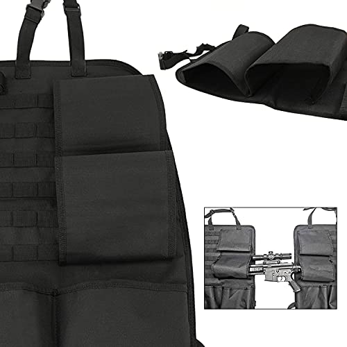 Winunite Tactical Car Seat Back Gun Rack Holder Organizer With Molle Panel Front Seatback Cover Storage Bag For Hunting Rifle Shotgun Mount Universal Fit Vehicles Suv Truck Mpv Pickup - 2Pcs #TOP2