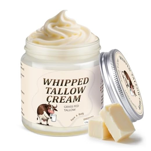 Creme de sebo batido - Cuidados com a pele de sebo bovino, hidratante facial e corporal, 100% sebo bovino alimentado com capim para tratamento de pele seca e rachada, hidrata e protege 120 ml