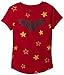 DC Comics Girls T-Shirt Wonder Woman Stars Print (Dark Red, Large - 10/12)