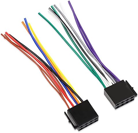 Universal ISO Car Radio Stereo Wiring Harness Adapter, Car Audio Video Wire Cable Power Speaker Connector