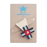 7,5 x 5 cm vonbox Buntes Verdienstkreuz Natur/graublau