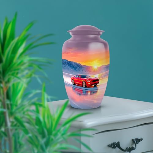 Image of Car Urn Decorative Urn for Ashes 1 Large & 2 Small | Memorial Keepsakes for Ashes, Small Keepsake Urns