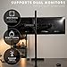 VIVO Dual Monitor Stand Up Desk Mount Extra Tall 39 inch Pole, Fully Adjustable Stand for up to 27 inch Screens, Black, STAND-V012