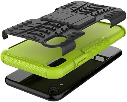 ALDHOFA iPhone X Case,iPhone Xs Case Heavy Duty Shock Proof Rugged Armor Protective Phone Case,Dual Layer Hybrid Cover with Kickstand for iPhone X/Xs (Green)