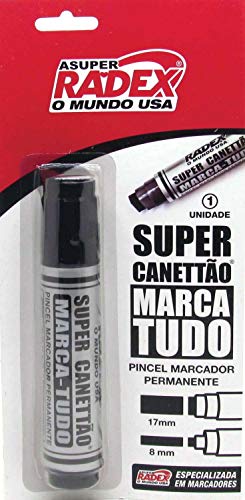 Radex 5940, Pincel Marcador Permanente, Super Canetão, 17 mm, Blister, Multicor