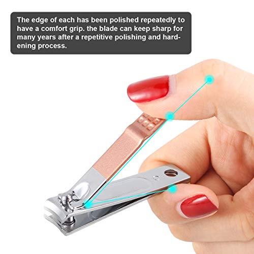 Nagelknipser Set 3Pcs, Edelstahl Nail Clipper Kit mit Nagelfeile für Pediküre und Maniküre, Scharfe Nagelzwicker… – Bild 6