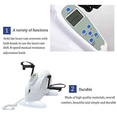 Image of Portable Pedal Exercise Electric Pedal Mini Rehabilitation Machine Adjustable Exercise Bike, Elderly Upper and Lower Limb Exerciser 4 Speeds Led Control Screen Rehabilitation Equip,