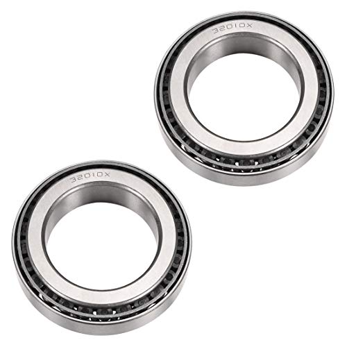 Image of uxcell 32010X Tapered Roller Bearing Cone and Cup Set, 50mm Bore 80mm OD 20mm Thickness 2pcs