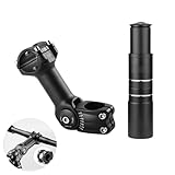 groword Bike Stem Riser,Adjustable MTB Stem,28.6mm Bike Fork Aluminum Adjustable 150mm,Bike Stem 31.8mm,Adjustable 120 Degree 120mm,Suitable for Mountain Bike, Road Bike, MTB, BMX