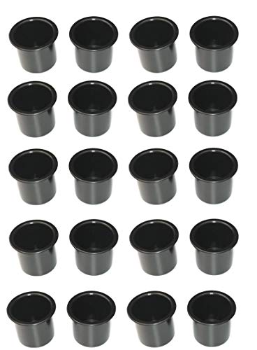 Image of Plastic 2 7 /8 Black Drop in Cup Holder Plastic Multipack Wholesale Bulk Listing Poker (20)