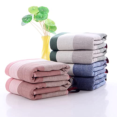Toallas de mano absorbentes de algodón súper suave de gasa en rosa claro 4