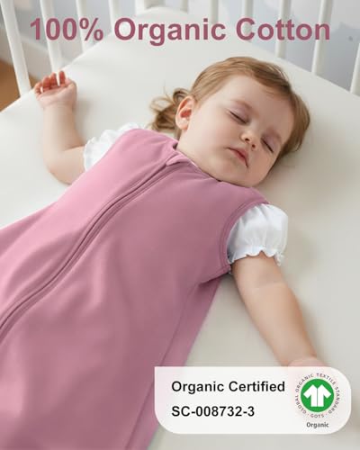Image of Yoofoss Baby Sleep Sack 6-12 Months Wearable Blanket for Babies 100% Organic Cotton 2-Way Zipper TOG 0.5 Toddler Sleeping Sack 3 Pack, Comfy Lightweight Sleep Sacks