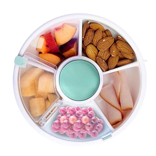 Penbinmall Snack Spinner Rotating Storage, kleiner Obst-Organisator, tragbarer Obst- und Süßigkeiten-Organisator für Kinder, Snack-Organisator für Kinder (mintgrün)