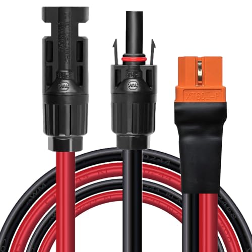ZkeeShop Cavo Solare XT60i 10AWG 6mm² Compatibile con Pannelli Solari Portatili e Power Station Portatili (0.6M)