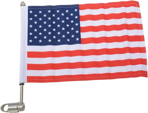 Pro Pad Extended .765  Motorcycle Parade Flag Mount Kit for Indian Motorcycles, Horizontal Round Bar, Stainless Steel