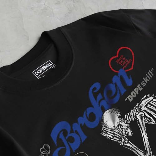 Image of DopeSkill Graphic Tee Streetwear Hip Hop Hypebeast Street Style Unisex T-Shirt Sneaker Colour Matching Shirts Horror Skeleton