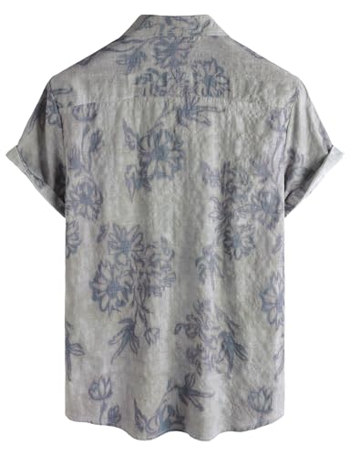 Image of VATPAVE Mens Casual Hawaiian Floral Shirts Short Sleeve Button Down Tropical Shirts Beach Summer Shirts