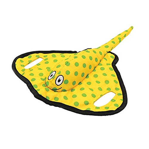 Snuggle Puppy Tender-Tuffs - Yellow Stingray Tug of War Plush Dog Toy - Great for Play and Interaction with Puncture Resistant Squeaker
