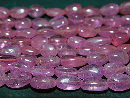 LKBEADS AA-Pink Ruby Smooth Nuggets- 14"Strand -Stones Measure- 5-8mm Long.