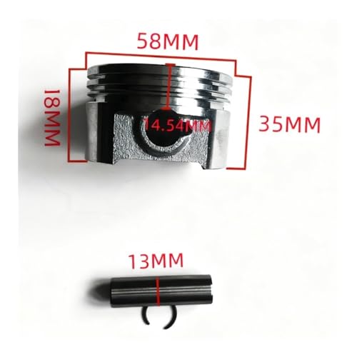 Kit de segments de piston 58mm moteur EX13 EX13D 4,5hp pompe à eau pièce - 5
