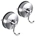 JOMOLA 2PCS Vacuum Suction Cup Single Coat Hook Removable Bathroom Shower Towel Hook Kitchen Wall Hanger SUS304 Stainless Steel Heavy Duty, Brushed Finish