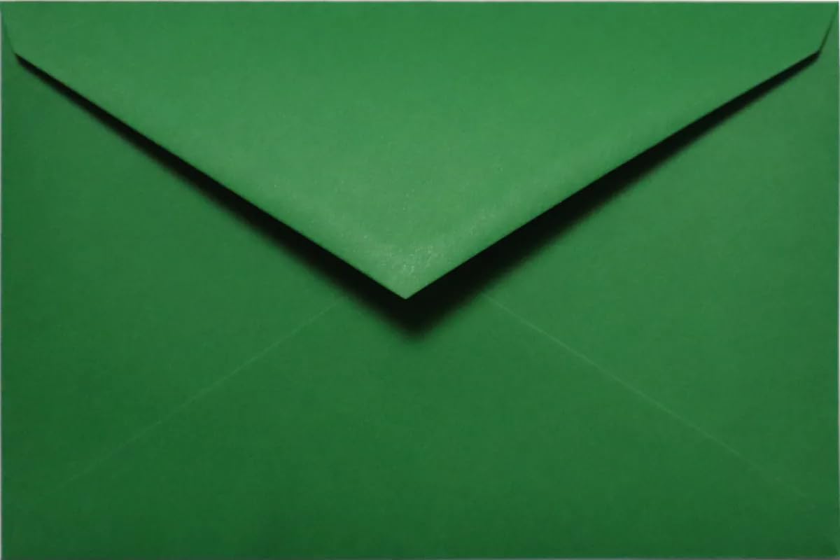 Netuno 500 kopert ciemnozielonych, 13,5 x 20,5 cm, 120 g, Malmero Amazone, elegancka koperta na karty lub wkładki w formacie 13 x 20 cm – wysokiej jakości koperta na zaproszenia i kartki z życzeniami