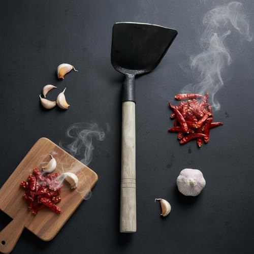 Wok predolo con cabeza forjada a mano 30 cm miniatura 5