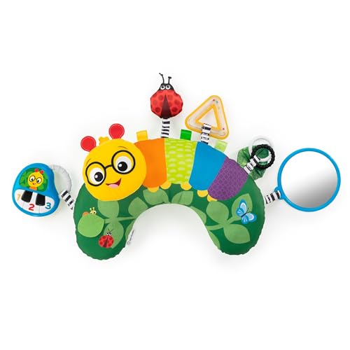 Image of Baby Einstein Cal-a-Pillow Tummy Time Pillow, Multisensory Activity Toys, Sitting Up Play, Cal the Caterpillar, Ages 0+ Months