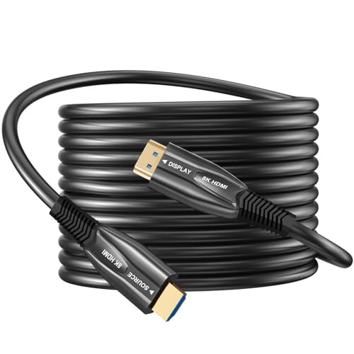 Cable HDMI de fibra óptica de alta definición de 8K 10M 2.1 compatible con 48Gbps8K @60HZ 4K @120HZ4320p Compatible con Fire TV 3D soporta función Ethernet 8K UHD 3D Xbox PlayStation PS3 PS4 PC