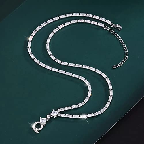 Collier chaîne en diamant de carbone pour femmes soirées et cérémonies