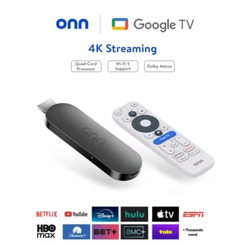 ONN Android TV 4K UHD Streaming Device with Voice Remot...