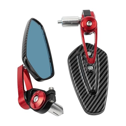 Rétroviseur Moto Guidon 7/8" Anti-Vibrations Rétros CNC Universels Miroir Clair